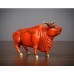Brass 5 bull ornament 